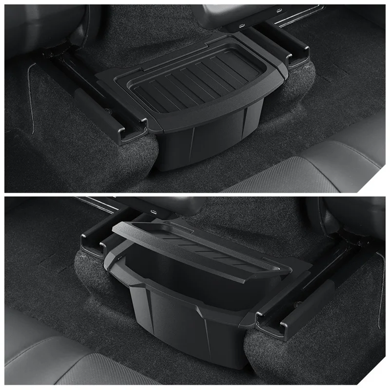 For Tesla Model Y/YL Juniper 2025 2026 Car Storage Box Below The Rear Air Outlet Accessories Organizer Case With Lids
