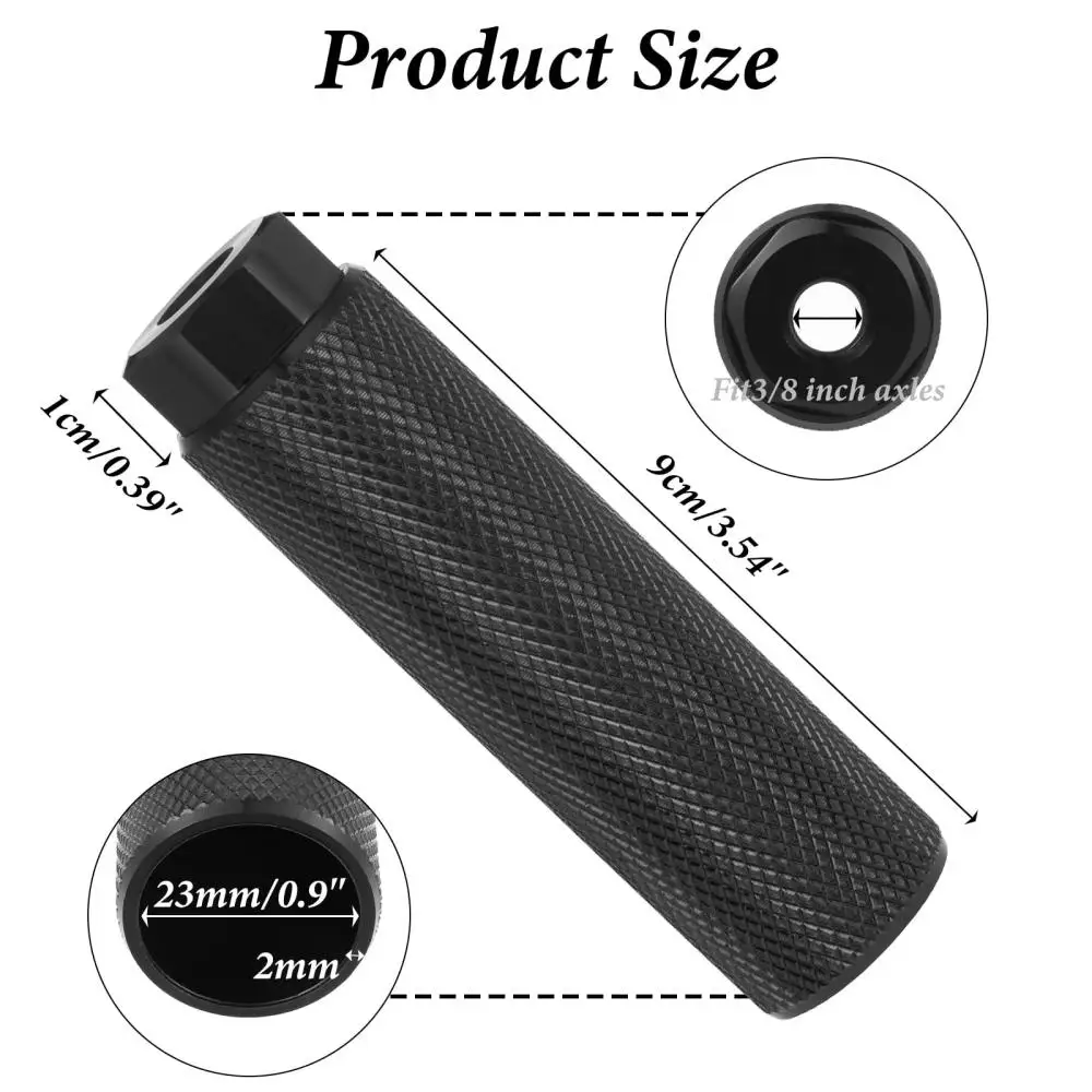 Tolex Fahrrad-Anti-Rutsch-Fußrasten, Aluminiumlegierung, passend für BMX-Fahrräder mit 3/8-Zoll-Achse, Fußstützen-Hebel, Fahrradzubehör. – Detail 5