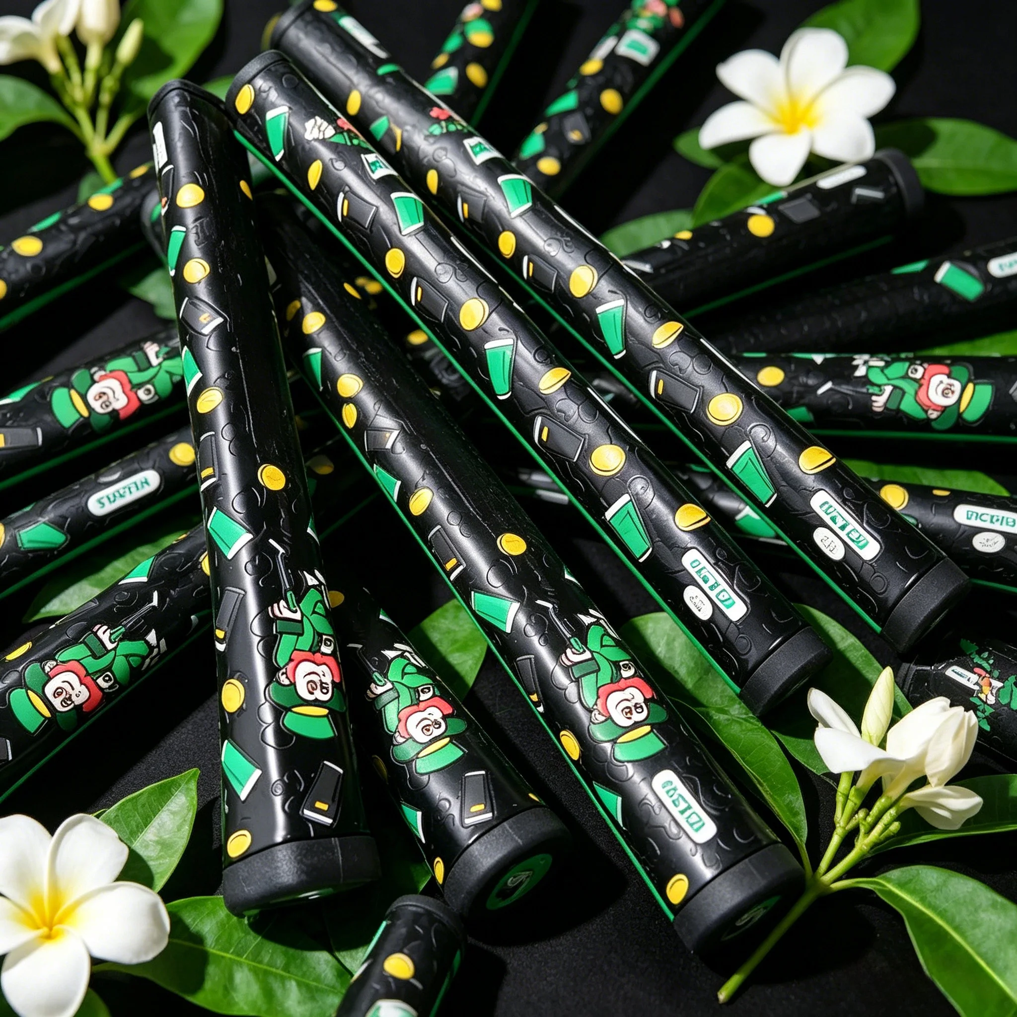 

7 High-Quality Universal Golf Grips, Natural Rubber, Green Lucky Edition, Ultra-Light, Non-Slip, Comfortable Grip, Standard Size, 1.0/2.0 Optional, Iron, Wood, and Putter Accessories