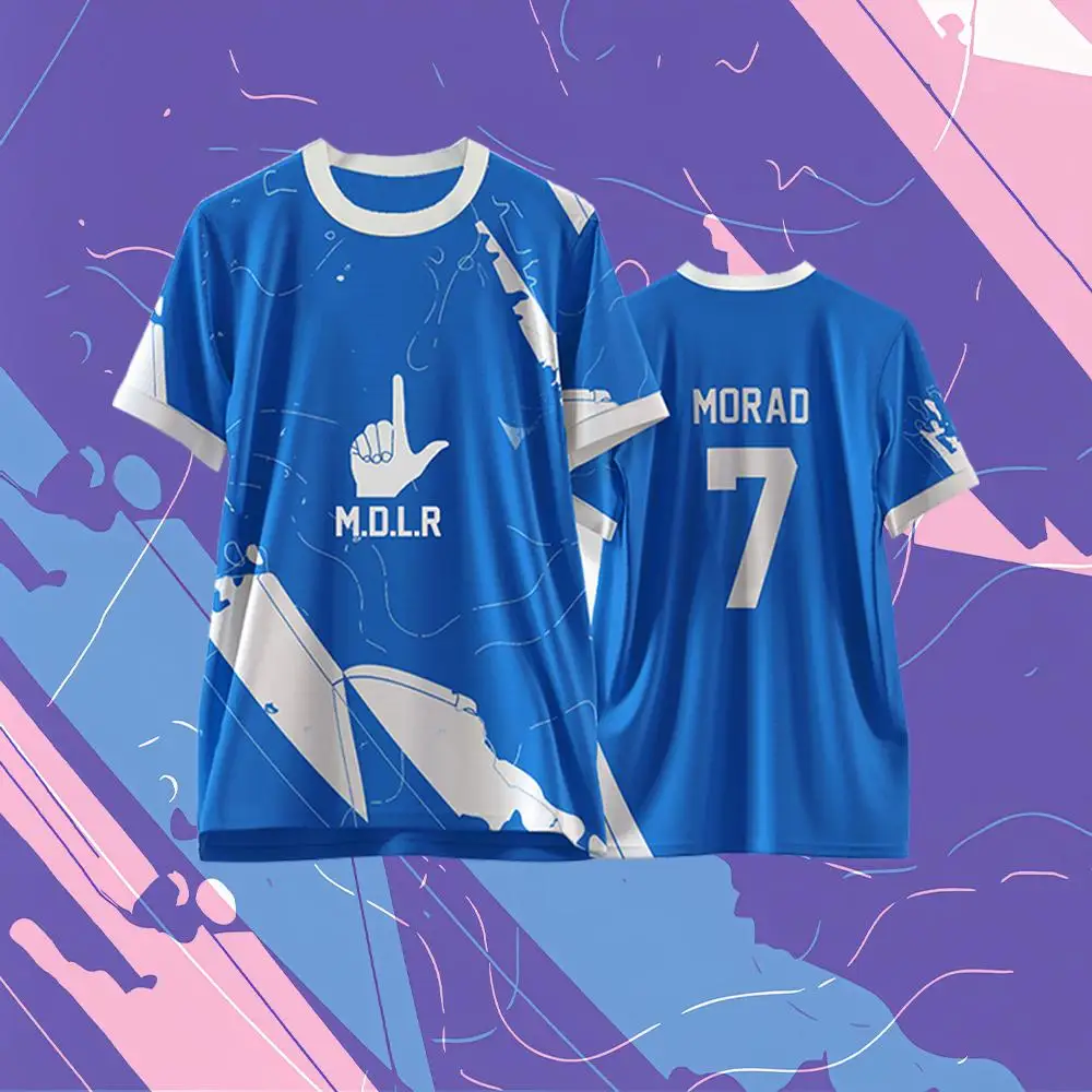 Hot Selling Morad MDLR Printed Jersey Outdoor Training Breathable Quick-Drying Top Men's And Women's Stylish Crew Neck T-Shirt
