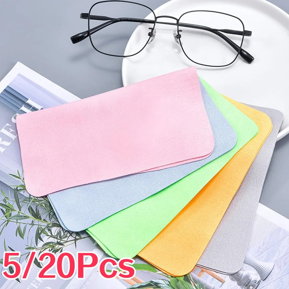 5/20Pcs Glasses Microfiber Cleaning Cloth Glasses Cleaner Camera Sunglasses Cleaning Cloth Cleaning Wipes Tools