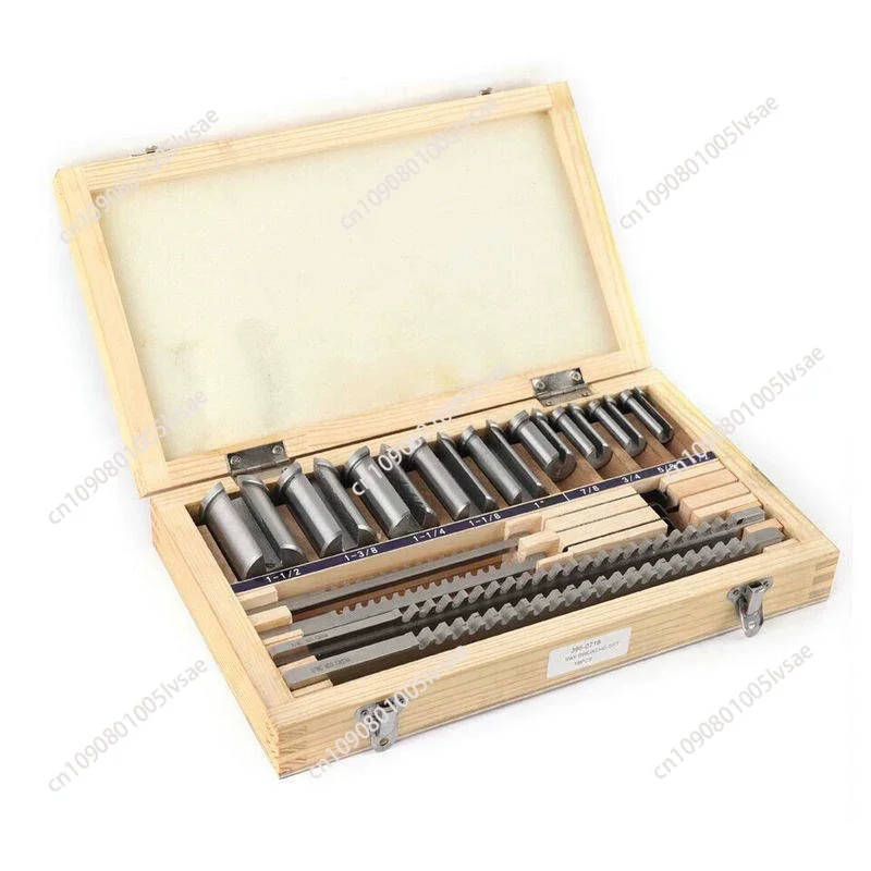 

18pcs Inch Sized CNC Keyway Broaches Set 1/2-1-1/2 Broach Bushing Shim Set High Speed Steel Cutting Tool