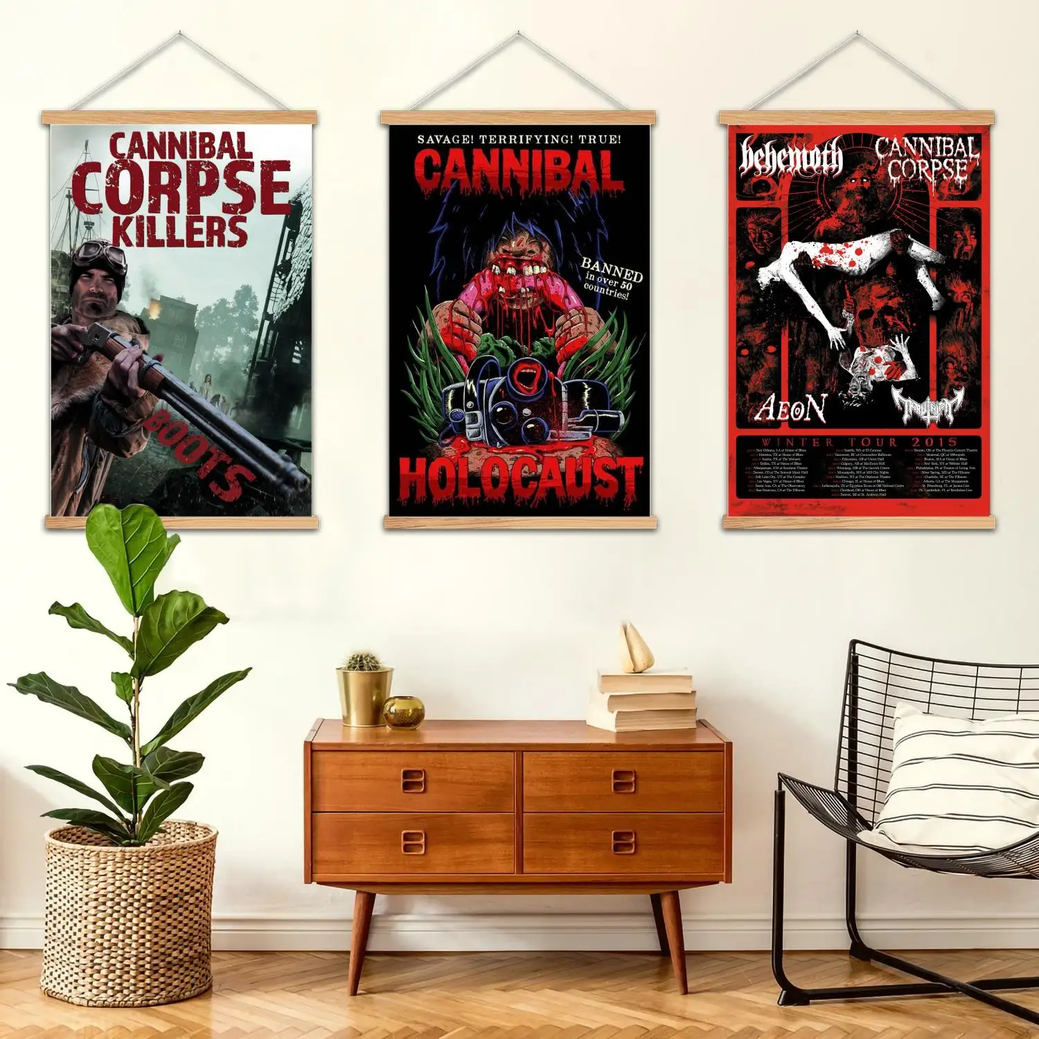 Cannibal Corpse Framed Wall Painting Canvas Art Poster and Wall Art,  Modern Family Bedroom Decor,Decorative painting