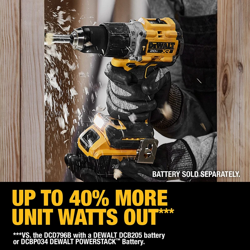 Imagem -06 - Dewalt-brushless Cordless Max xr Dcd805 20v na Broca de Martelo de Mão e Driver Ferramenta de Mão Infinitamente Variável Broca