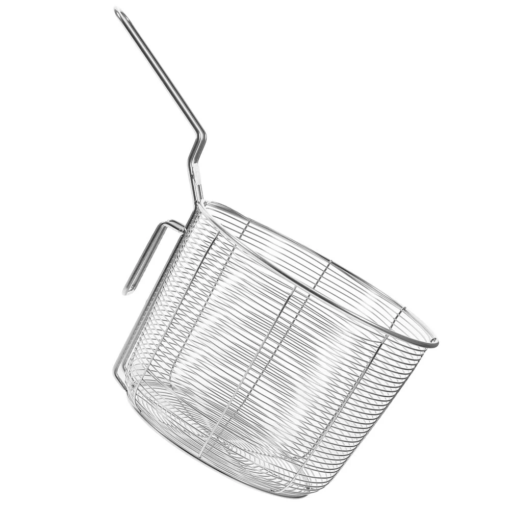 

Fryer Hot Pot Colander Household Reusable Flour Spaghetti Noodle Strainer Home Filtering Ladle Silver Dumpling