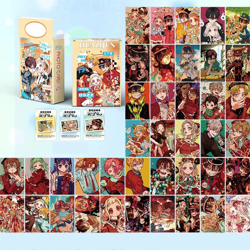 2026 New55PCS Toilet-bound Hanako-kun Anime Laser Lomo Card - Japanese Manga Character Holographic Photo Cards