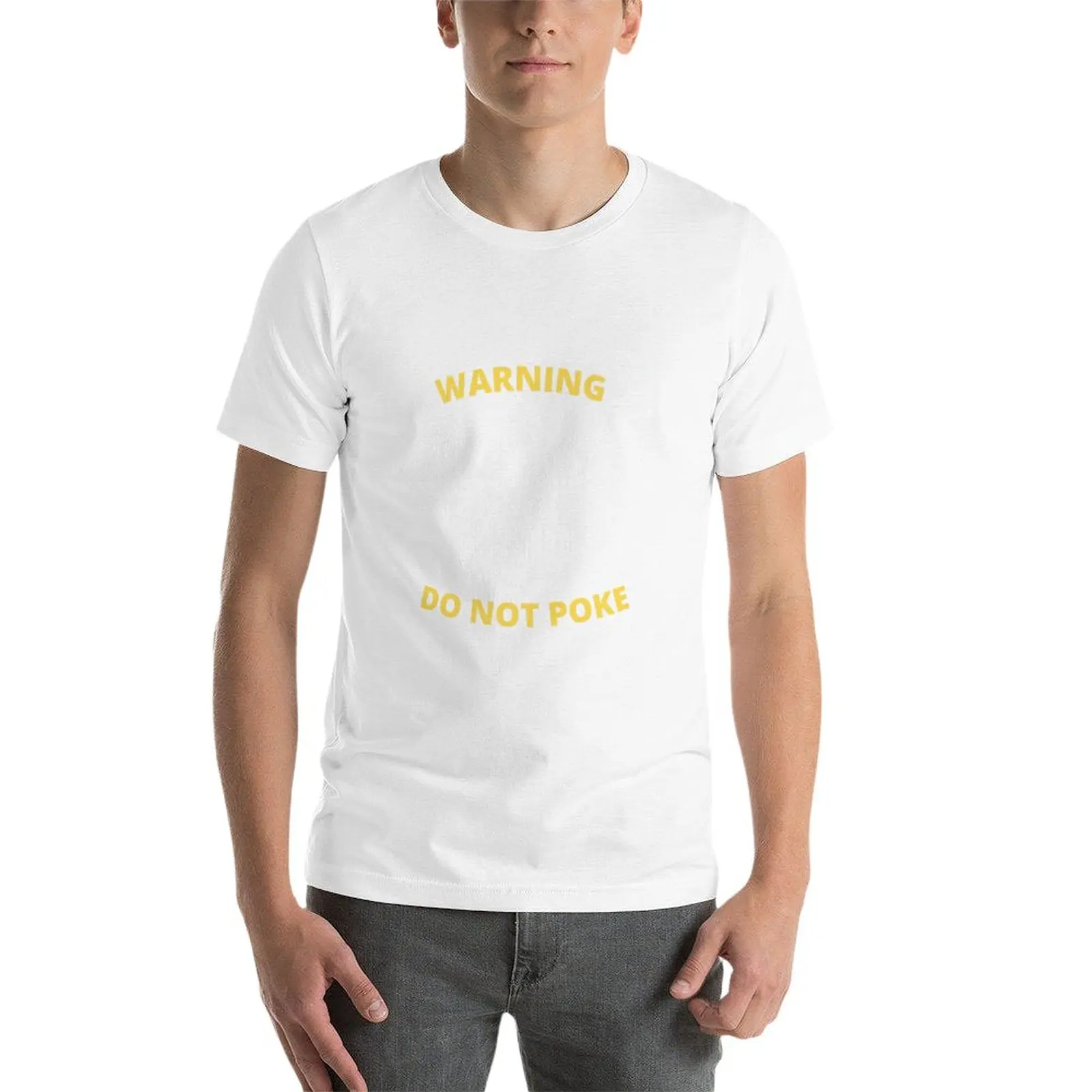 New Warning Do Not Poke T-Shirt Short sleeve tee shirts graphic tees Short sleeve tee men
