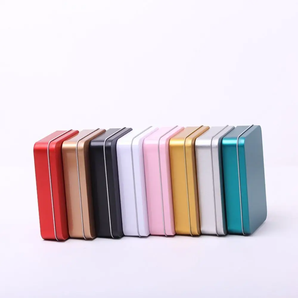 Mini Metal Box Candle Jars Small Aluminum Tin Jar Storage Case Organizer for Nail Cosmetic Container Refillable Bottles Tea Cans