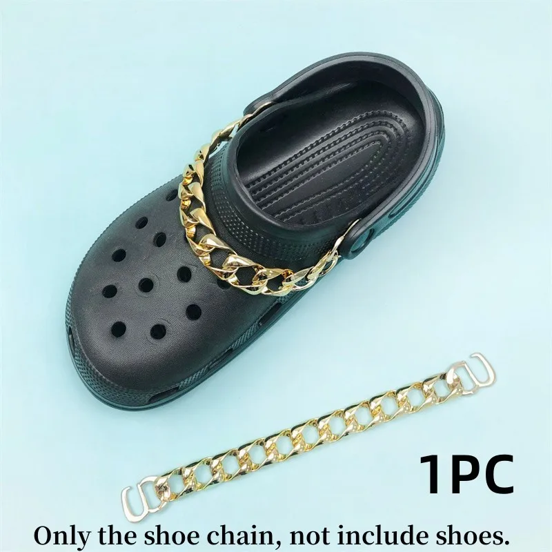 Frauen Schuhe Ketten Schnalle Charms Krokodil Clog Sandalen Loch Schuhe DIY abnehmbare Kette für Kinder Jungen Mädchen Geschenke Schuhe Dekorationen