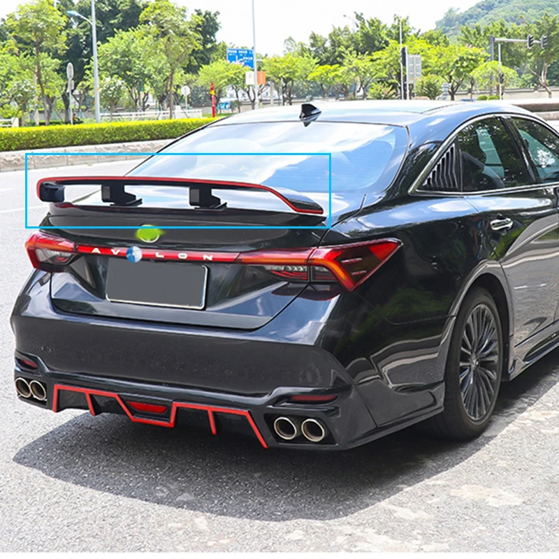 For GT Spoiler Accessories Toyota Avalon ABS Material CAR Trunk Rear Lip Wings Tail Refit Body Kit 2019-2023 Year