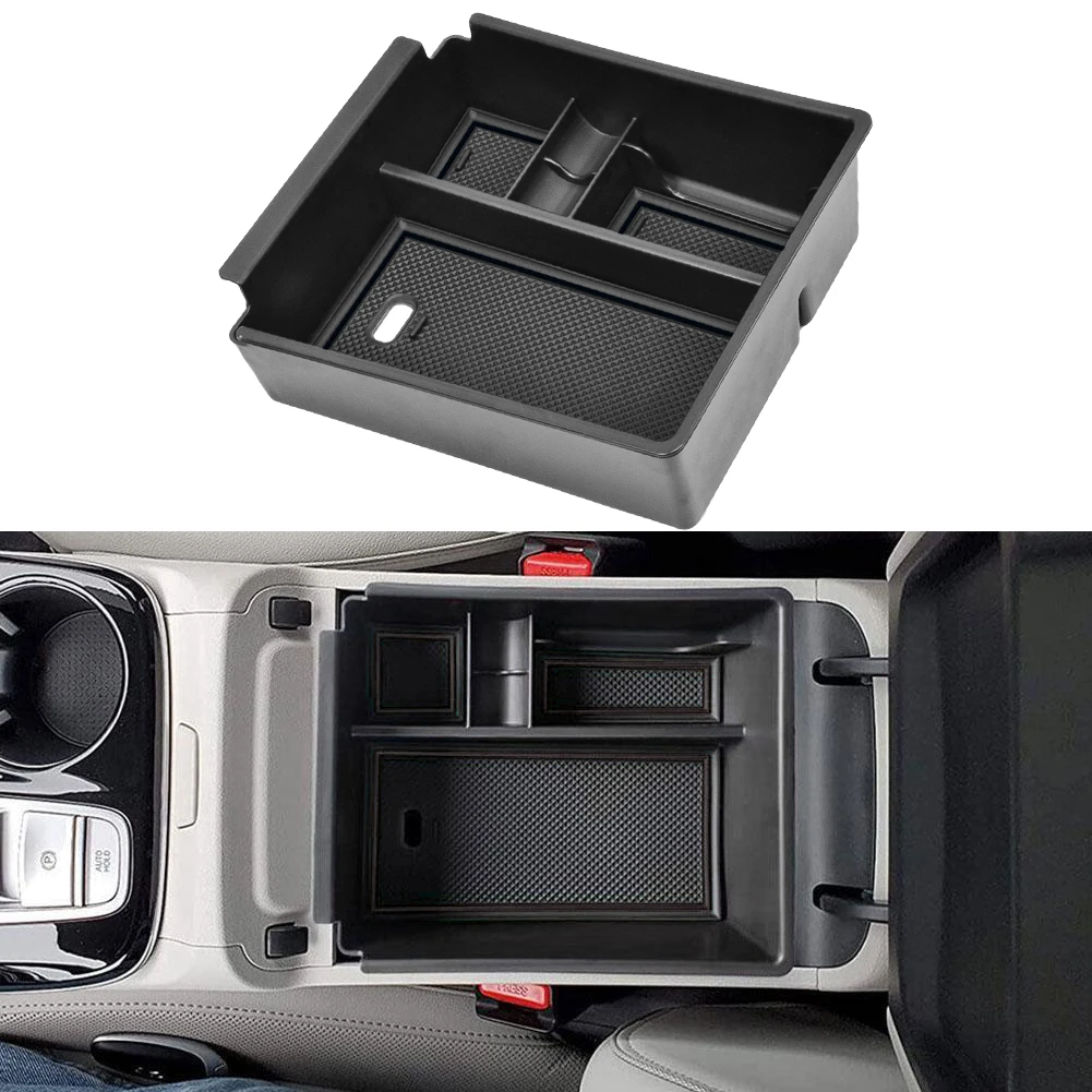 Car Center Console Armrest Storage Box Organizer Tray Fit for Hyundai Tucson Santa Cruz 2022 Black