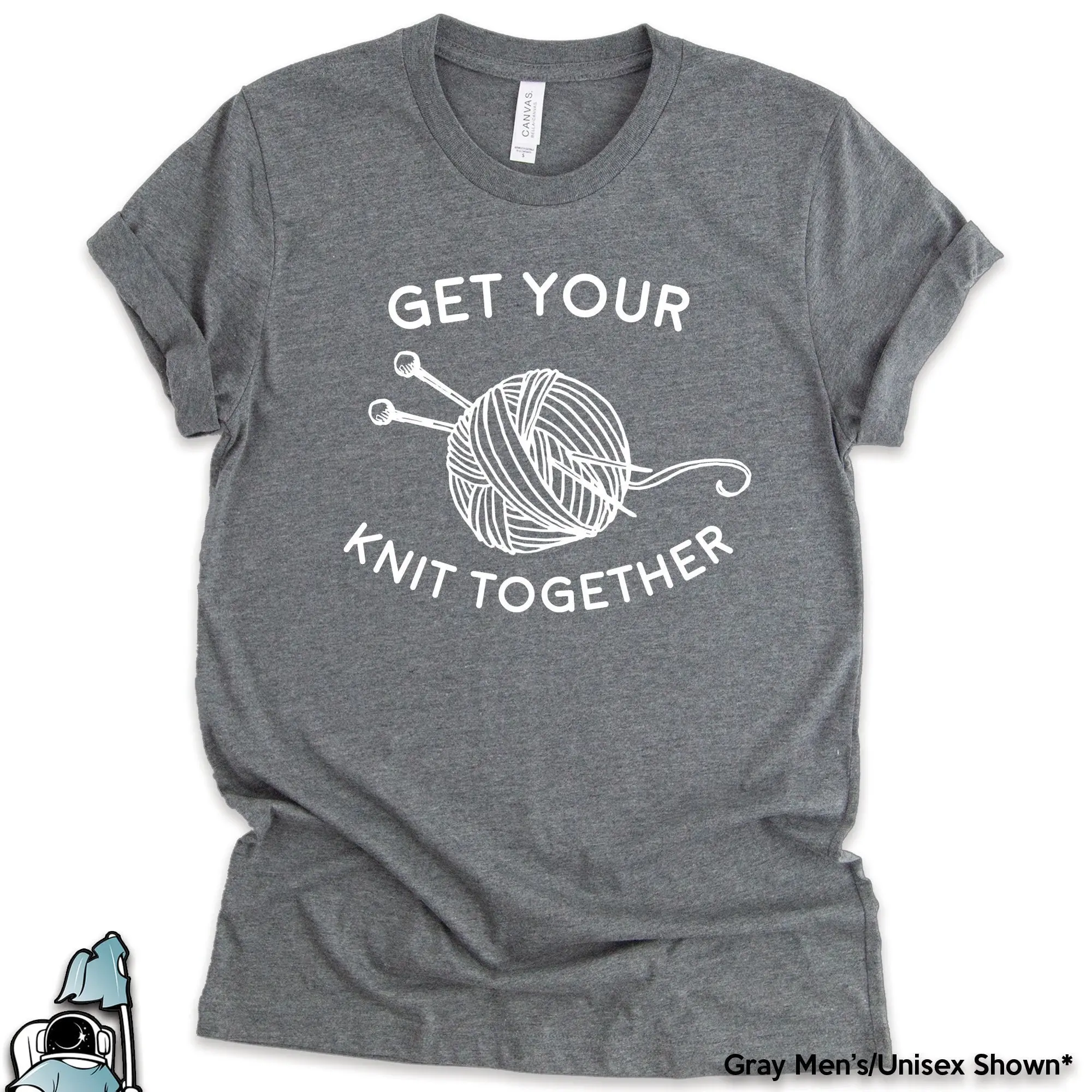 Knitting T Shirt Get Your Knit Together CrocheT Grandma Mom s Funny Birthday