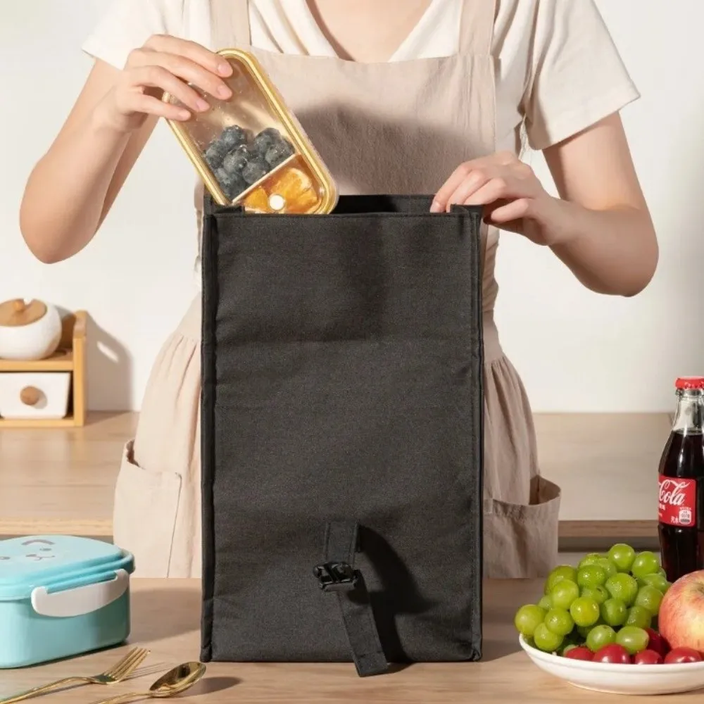 Waterproof Insulated Lunch Bag Large Capacity Leak-Proof Thermal Bag with Buckle Crossbody Picnic Pack Keep Food Hot Cold
