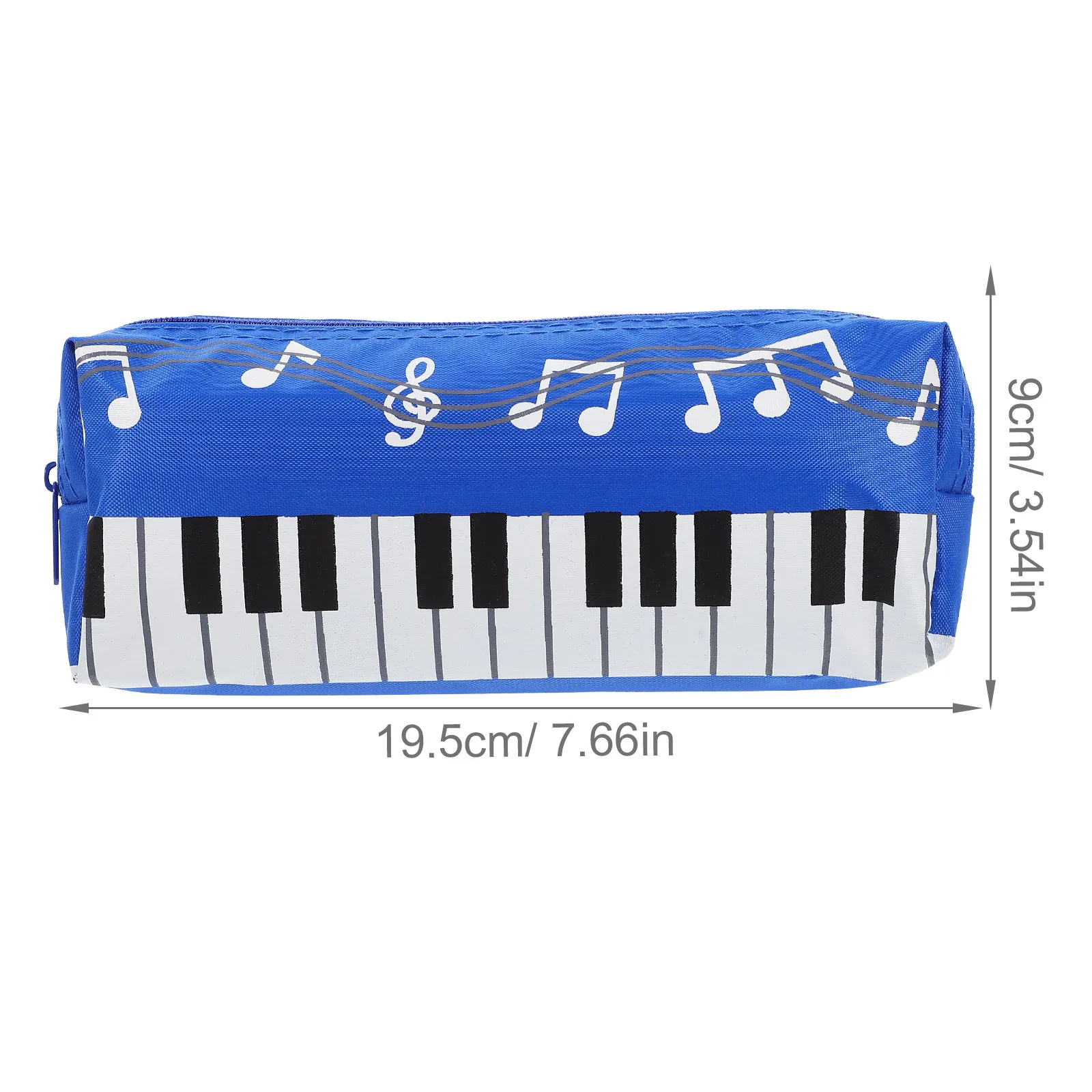 Fashionable Piano Keyboard Canvas Pencil Case Spacious Pencil Pouch for Adults Students Easy Clean Large Capacity