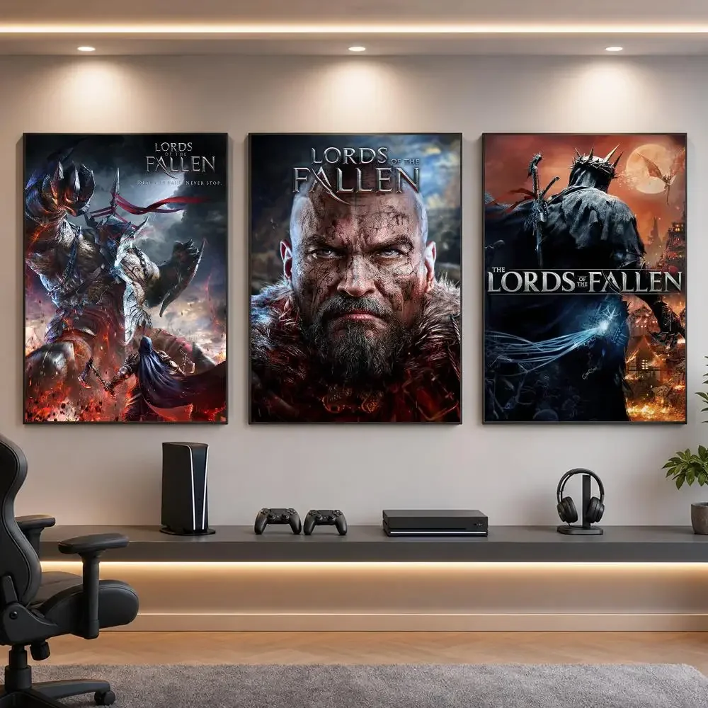Game L-Lords of the Fallen Dark Fantasy Poster HD Removable Wall Art Gift Bedroom Lounge Dorm Office Gaming Cafe Bars