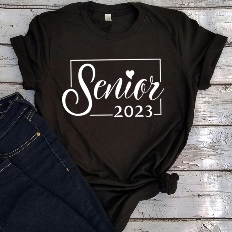 Senior 2023 Tops Senior Year 2023 Shirts Aesthetic Senior Class 2023 Women Tshirt Class of 2023 T-shirts Vintage