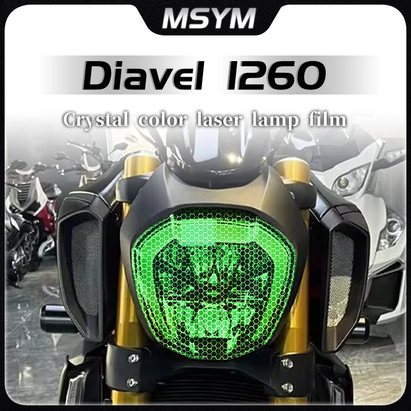 

For Ducati Diavel1260 diavel 1260 Headlight film smoked black taillight film honeycomb laser protection sticker accessories