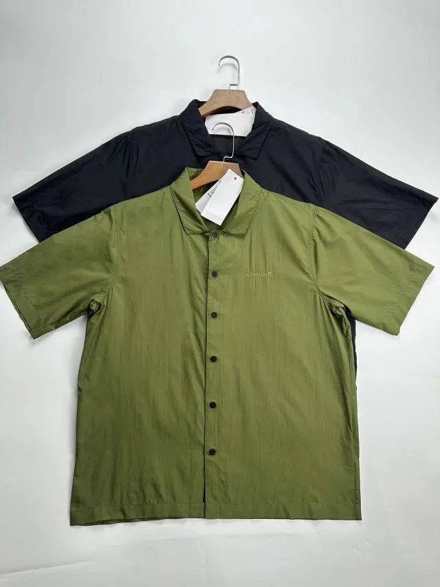 

Men's Summer Thin Casual Short Sleeve Shirt Classic Retro Embroidery Loose Fit Quick Dry Business Casual Large Size Shirt