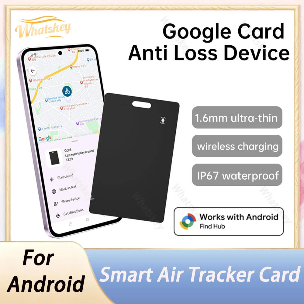 

Ultra Slim Tracking Card Wallet Anti-Loss Gps Tracker Smart Location Tag for Android Find Hub Device Wireless Charge Waterproof