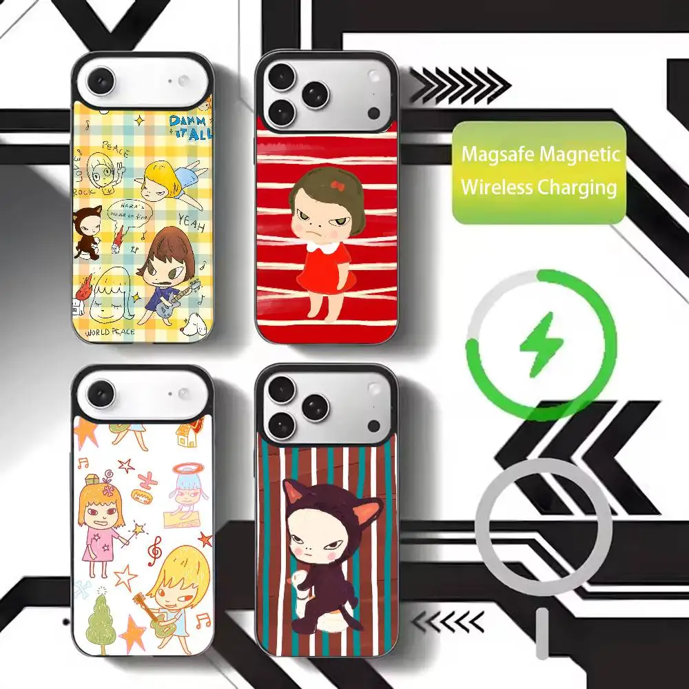 

Paintings Art Yoshitomo Phone Case For iPhone17,16,15,14,13,12,11 Plus,Pro Max Magnetic For Magsafe Wireless Charging