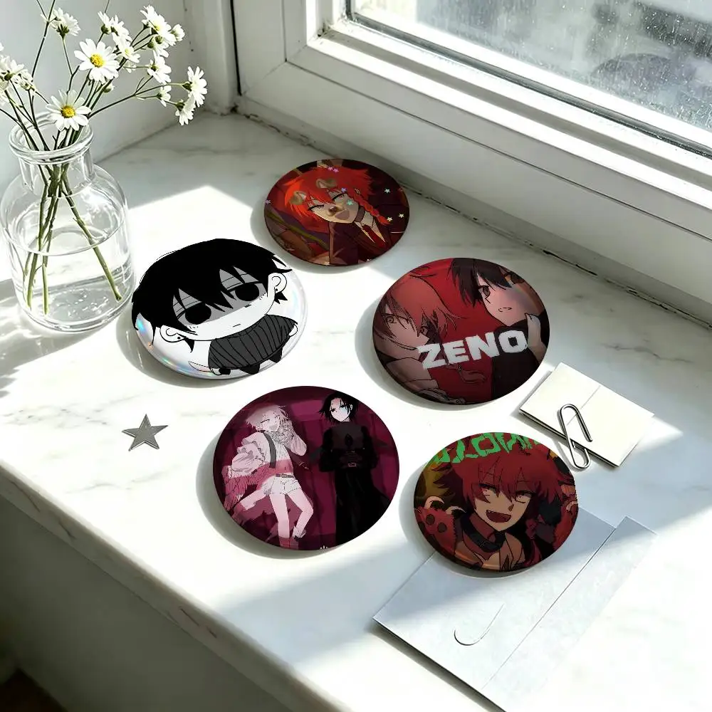 Anime Game Zeno Remake Enamel  Round Badge Game Figure Button Pin Tinplate Brooch Clothes Bag Accessories Friends Gift