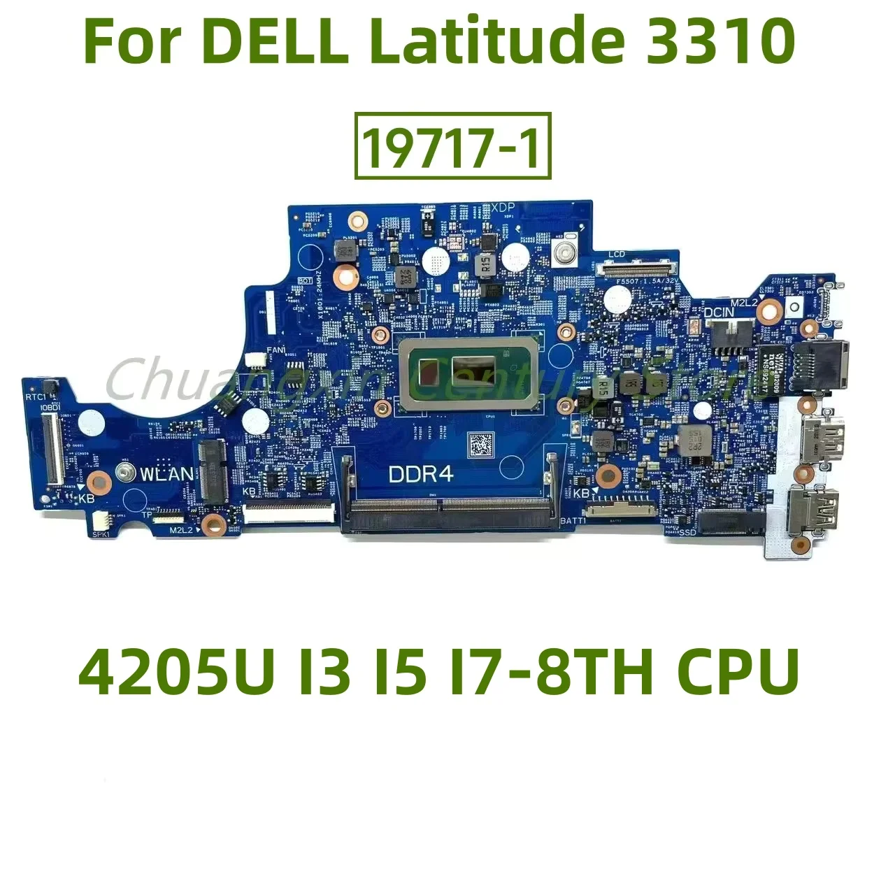 

19717-1 Материнская плата для ноутбука Dell Latitude 3310 с процессором 4205U I3 I5 I7-8TH, 100% тест, ОК, доставка