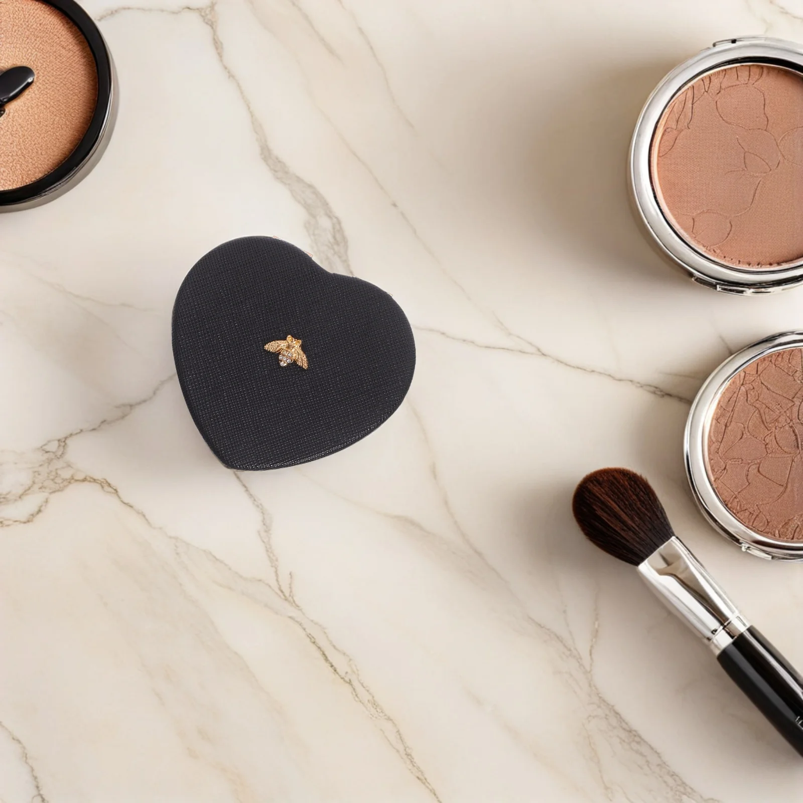 

2Pcs Pocket Makeup -Shaped Double-Sided Folding Compact Mini for Purse Travel Desk Women Girls Portable Small Mirror