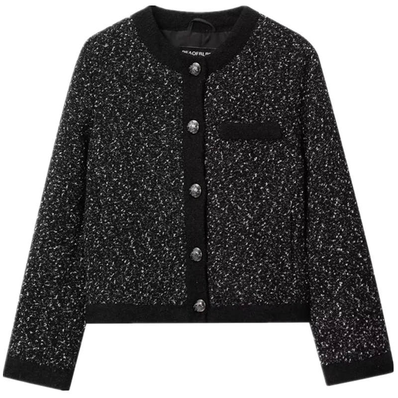 

2025 Autumn New Sle Women's Texture Sensation Single Button Sle Jaet ort Outerwear for Ladies Faionable