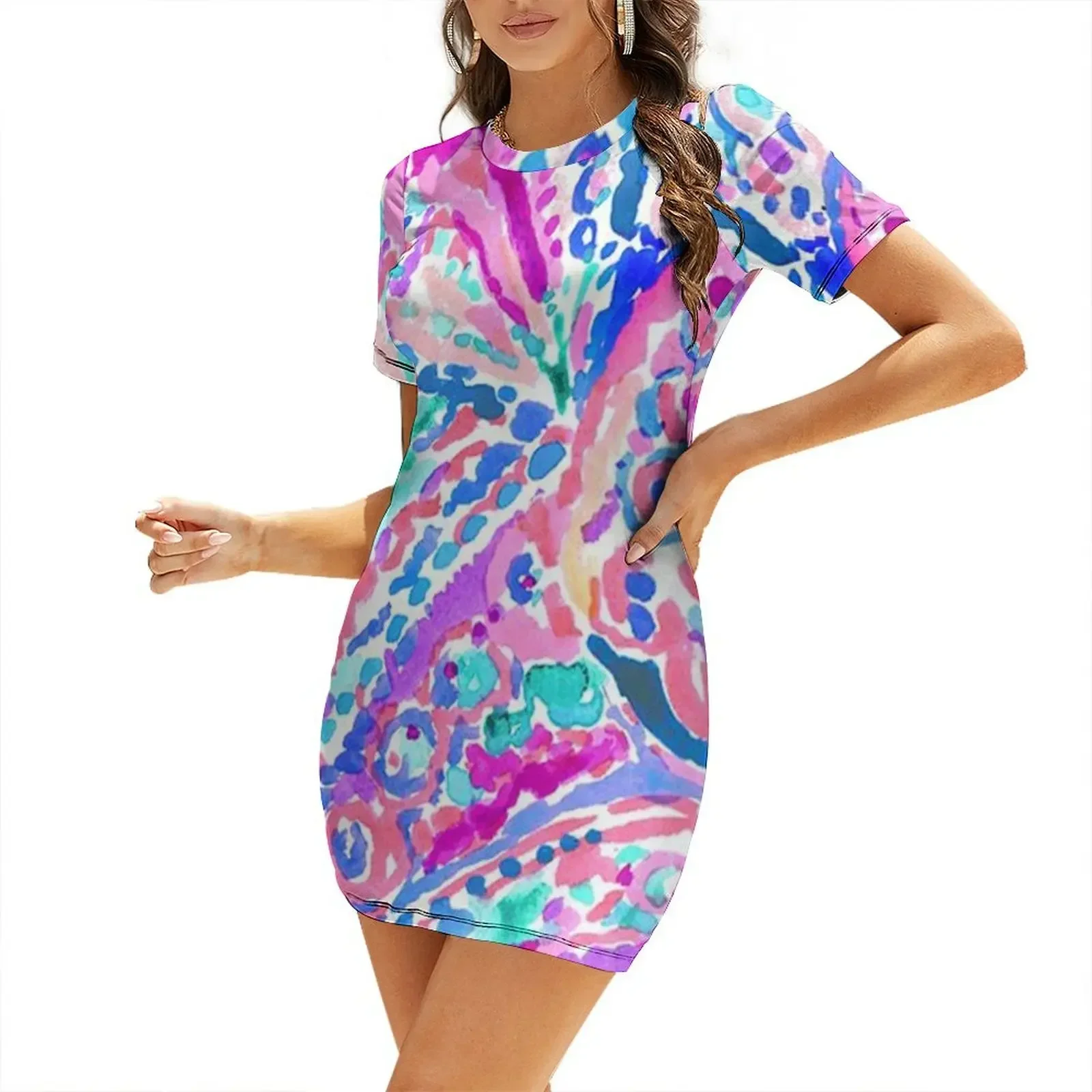 

color miss man mandeps Short-Sleeved Dress women's evening dress 2026 party dress women elegant luxury
