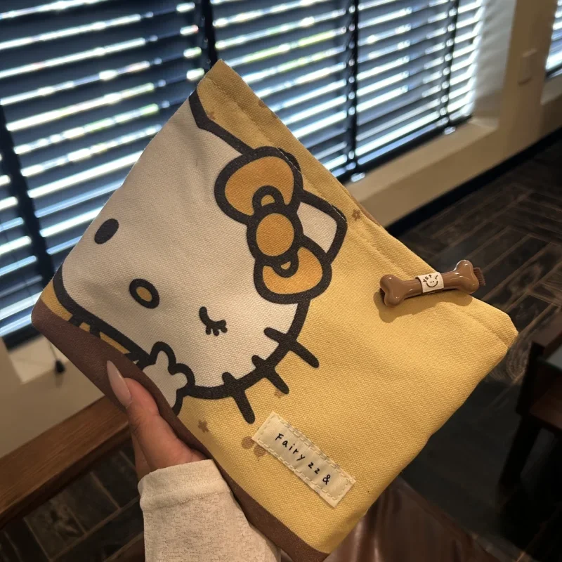 Cute Sanrio Hello Kitty Girl Cosmetic Bag Kawaii High-capacity Portable Travel Zipper Storage Bag Cute Earphone Bag Coin Purse