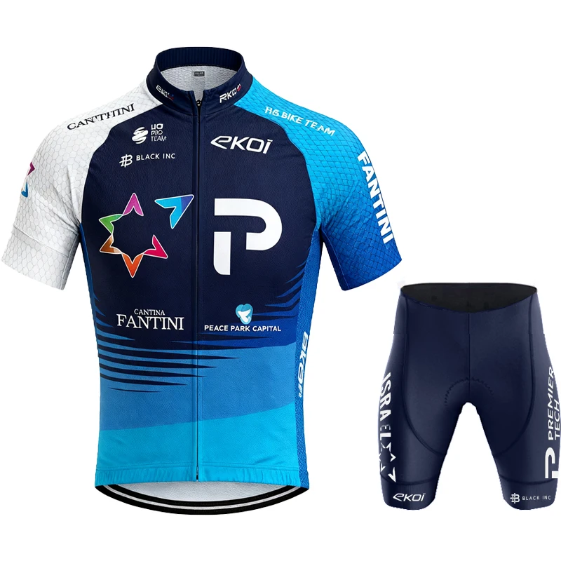 الصيف دراجة جيرسي تريكوتا الدراجات رجل الفانيلة إسرائيل - رئيس الوزراء التكنولوجيا دراجة ملابس الرجال الرجال السراويل الرياضية مجموعة ملابس رياضية البدلة