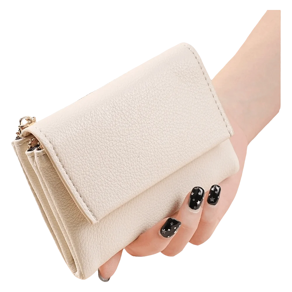 Personalized PU Card Holder Ultra-Thin compact Coin Purse creative Litchi Grain Women Wallet Ladies