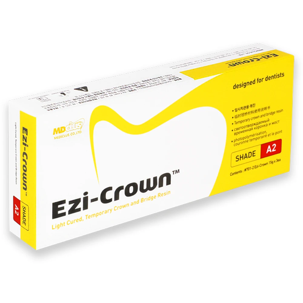 

Dental Ezi Crown Temporary Bridge Material Light Cure Temp Resin Composite Acrylic Reliner Onlay Inlay Mediclus Dentist Products