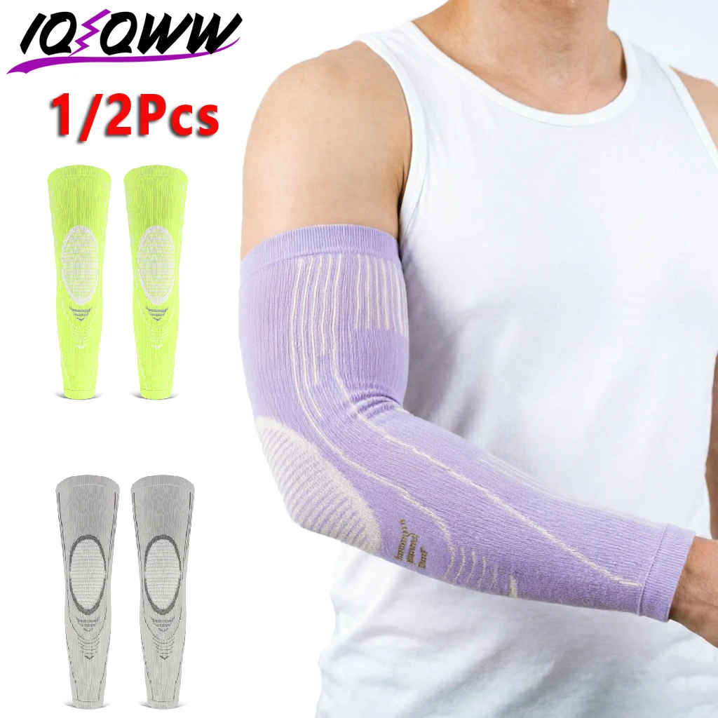1/2PCS Compression Full Arm Sleeve Brace for Elbow, Targeted Arm Support, Lightweight Sports Sleeve for Running, Training