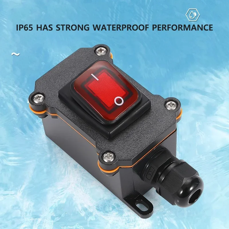 High Power Line PG11 Waterproof Ship Type Switch, High Current 25A High Power Refitting and Installing Outdoor Wire Box