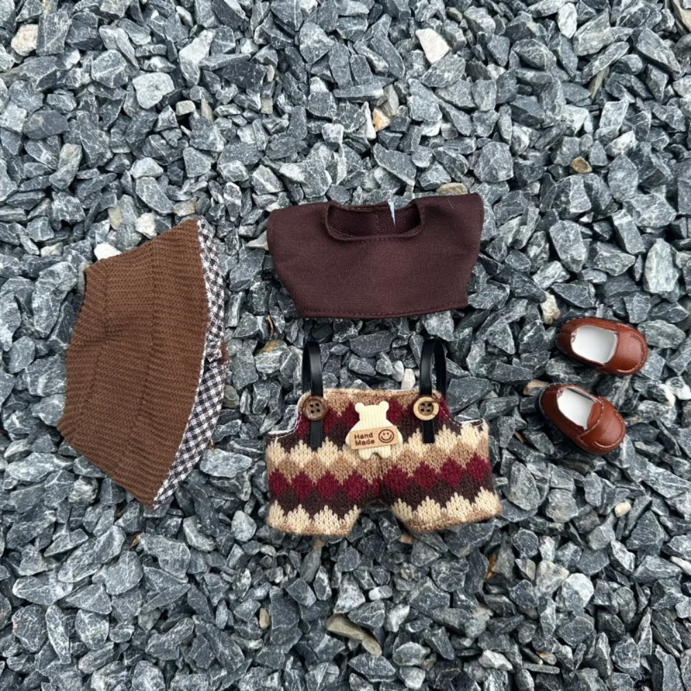 ชุดสายเอี๊ยมสำหรับตุ๊กตาลาบูบูขนาด 17 ซม. เสื้อผ้าเข้าได้กับทุกชุด อุปกรณ์เสริมตุ๊กตา ดีไซน์แฟชั่น น่ารัก หมีน้อยดาว