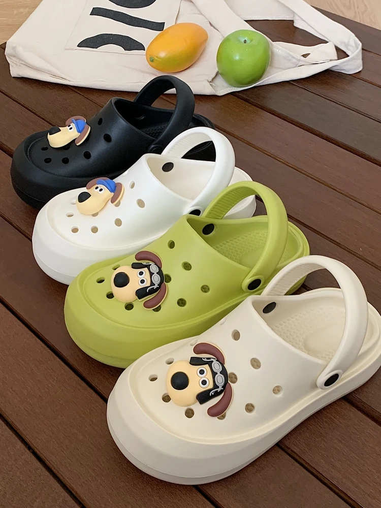 EVA Garden Shoes Cute Hole Slipper Shoes For Women's Summer Slippers Sandals 2024 New Dog Eva Parent Child Wear Slippers Man