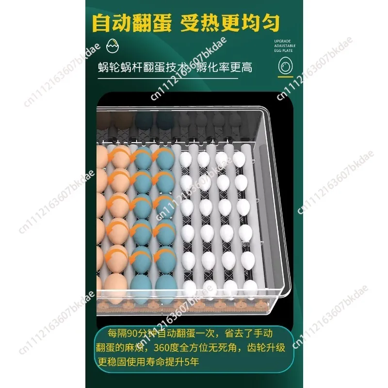 120 Automated Chicken and Quail Egg Incubators with 5 Hatching Modes