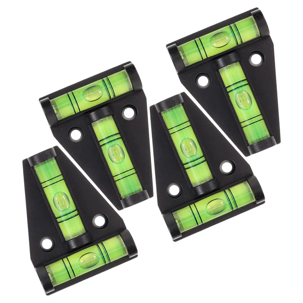 

4pcs Magnetic T-Bubble Level Mini Plumb Tool for RV Travel Trailers with Installation Hole Accurate Measurement for motorhome