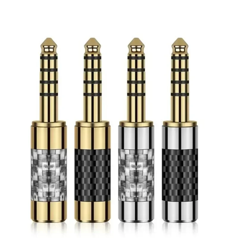 

Jack 4.4mm Balanced Interface Speaker Terminal Connector Copper 4.4 Male Plug Audio Conector DIY Headphones Cable Gold Rhodium