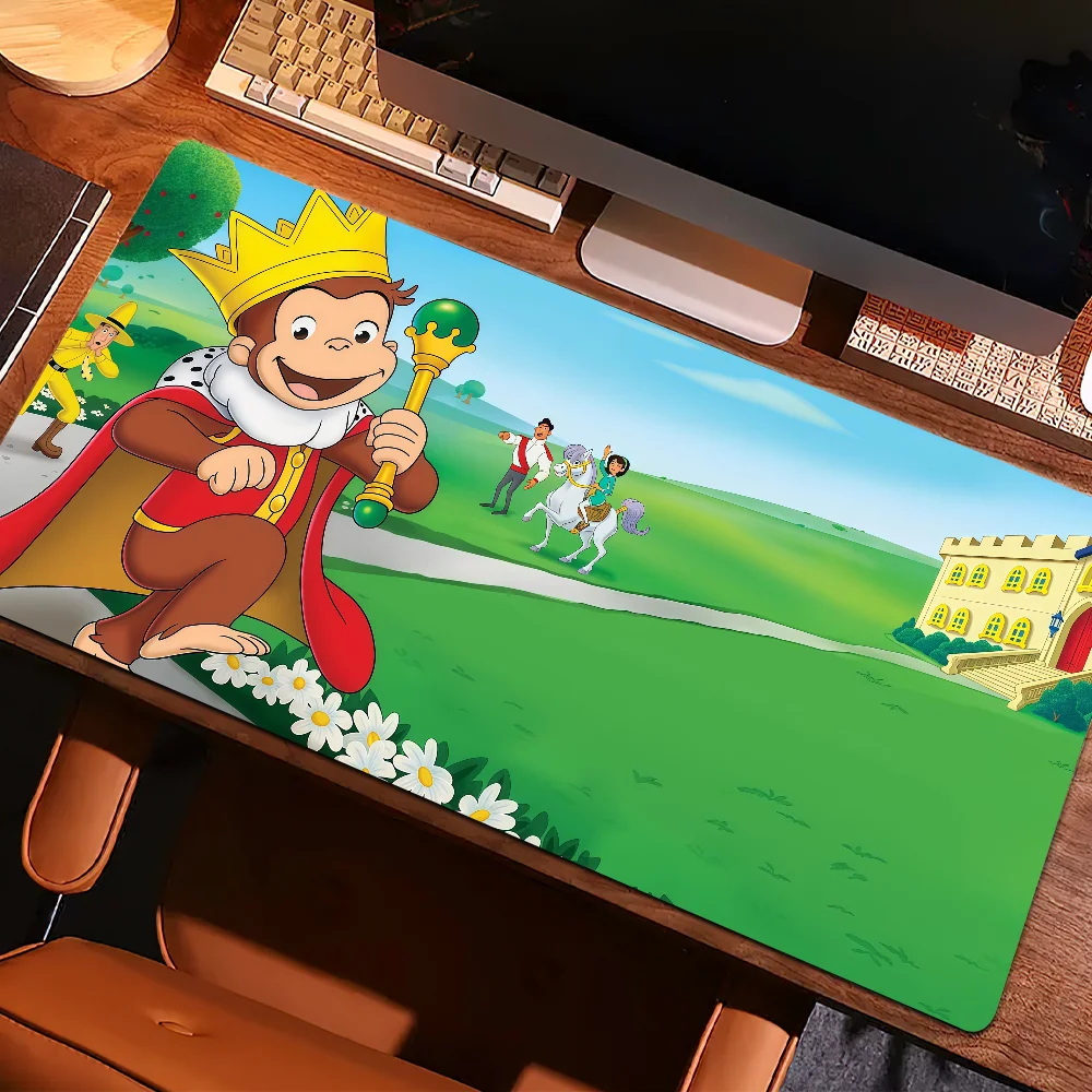 Mouse Pad Anti-fray Home Custom Cartoon Ergonomic Office Rubber Large George Cute Desk C-Curious Mat Keyboard PC Non-slip