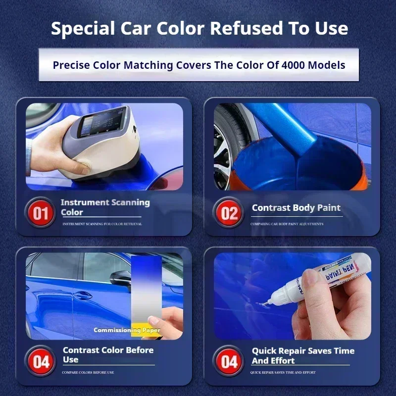 Für BYD SEAL 2023-2025 D40 D60 Lackreparaturstift Kratzerentferner DIY Auto-Zubehör Schwarz Weiß Grün Grau Blau – Detail 4