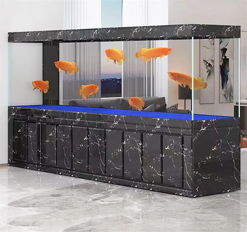 

Wholesale Indoor Fish Custom Glass Aquarium Large Freshwater And Saltwater Fish Tank Full Set Frameless Fish Tank