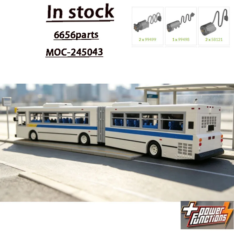 MOC-245043 Urban Transportation Subway and Bus Building Block Model, 6656 Pieces, Holiday Educational Christmas Toy Gift