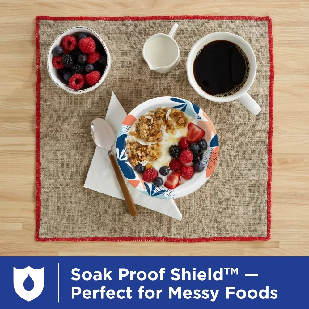 

Everyday Disposable Paper Bowls, 10 oz, Multi-Color, 35 Count