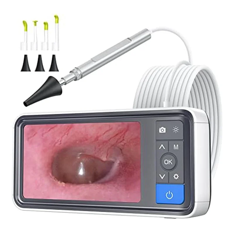 Caméra d'oreille Otoscope avec écran de 4.5 pouces, nettoyeur d'oreille intelligent, cuillère d'oreille visuelle avec Kit d'outils de caméra, caméra de nettoyage d'oreille Durable