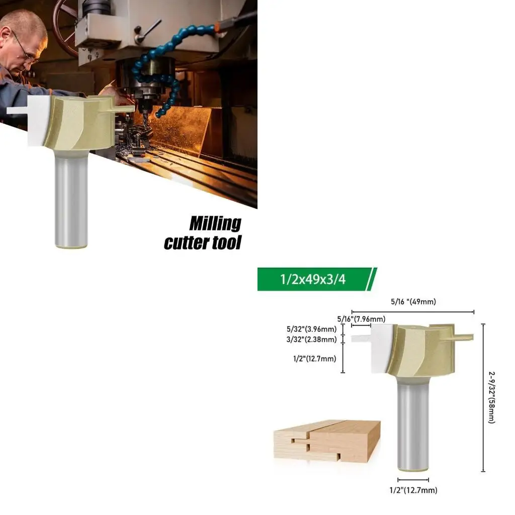 

652F Industrial 1/2Inch Shank Router Bit Cutter Superior Wear Resistance For Soft Metal Precise Metal Milling Tasks