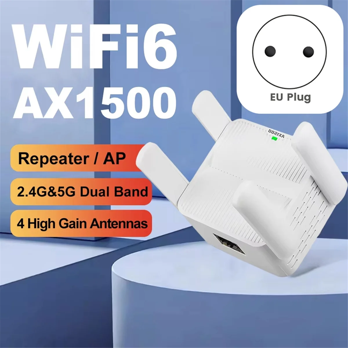 

Розничная торговля! AX1500 WiFi 6 повторитель усилитель сигнала двухдиапазонный 2,4G 5 ГГц беспроводной Wi-Fi удлинитель дальнего действия усилитель точки доступа/ретранслятор (ЕС)