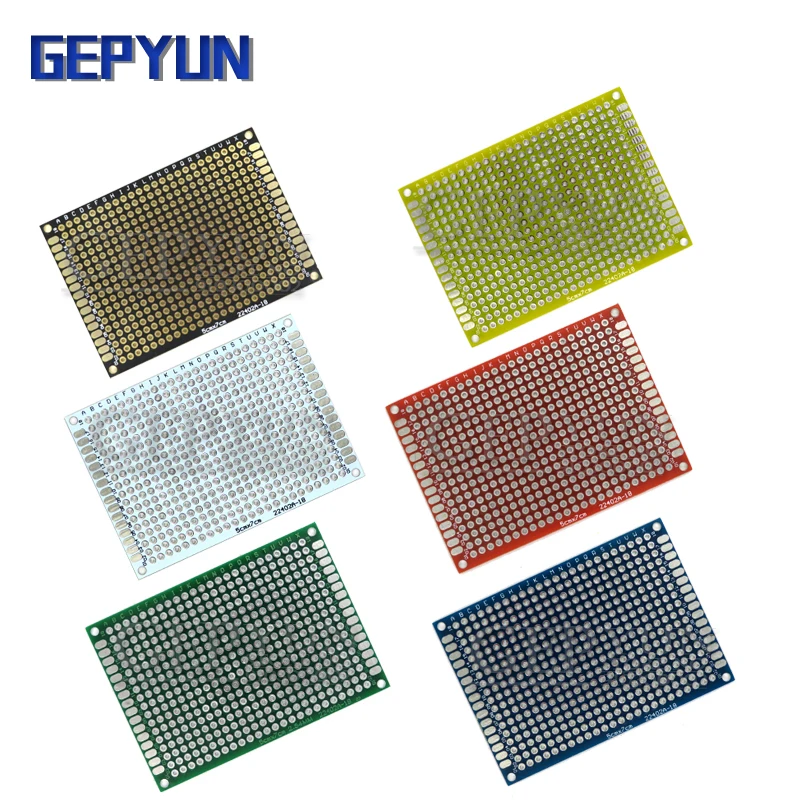 5PCS 5x7cm Double Side Prototype PCB Board Universal Printed Circuit Board Protoboard For Arduino Experimental PCB Plate Gepyun