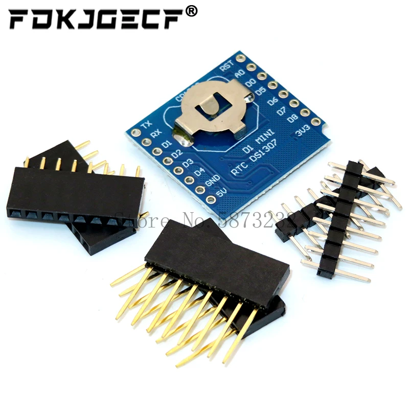 RTC DS1307 Real Time Clock DataLog Shield for Micro SD WeMos D1 Mini + RTC DS1307 Clock With Pin-headers Set For Raspberry